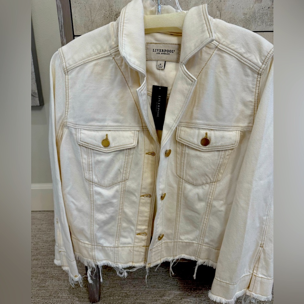 Liverpool Cream Denim Jacket